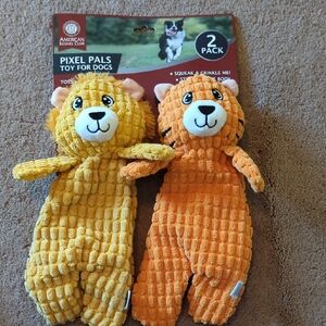 AKC Pixel Pals Dog Toy 2-Pack. New. Squeak & Crinkle.  New. Sale